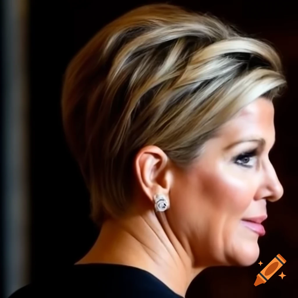 Queen Maxima short pixie cut hairstyle transformation