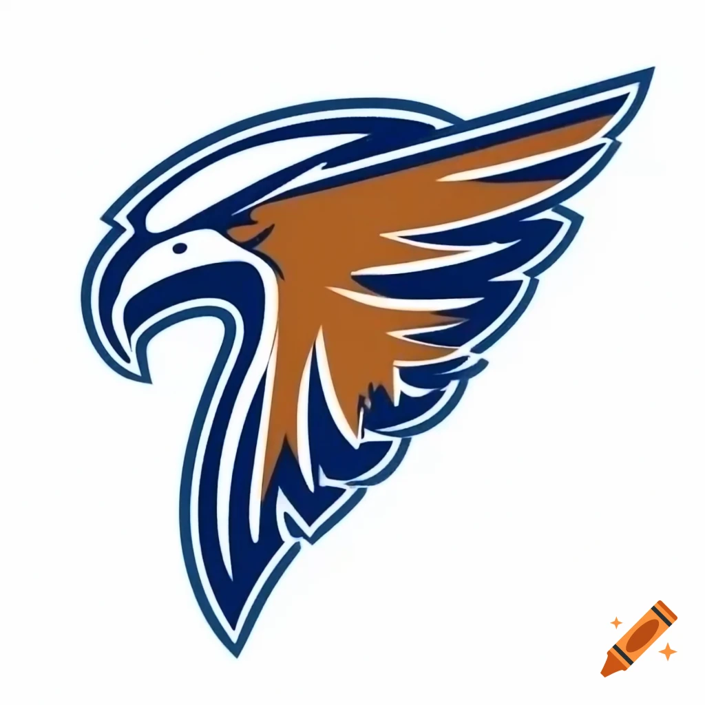 High-detail hawk hockey logo