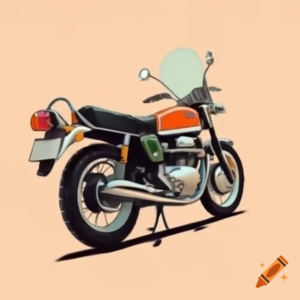 1971 Honda CB350 tattoo design