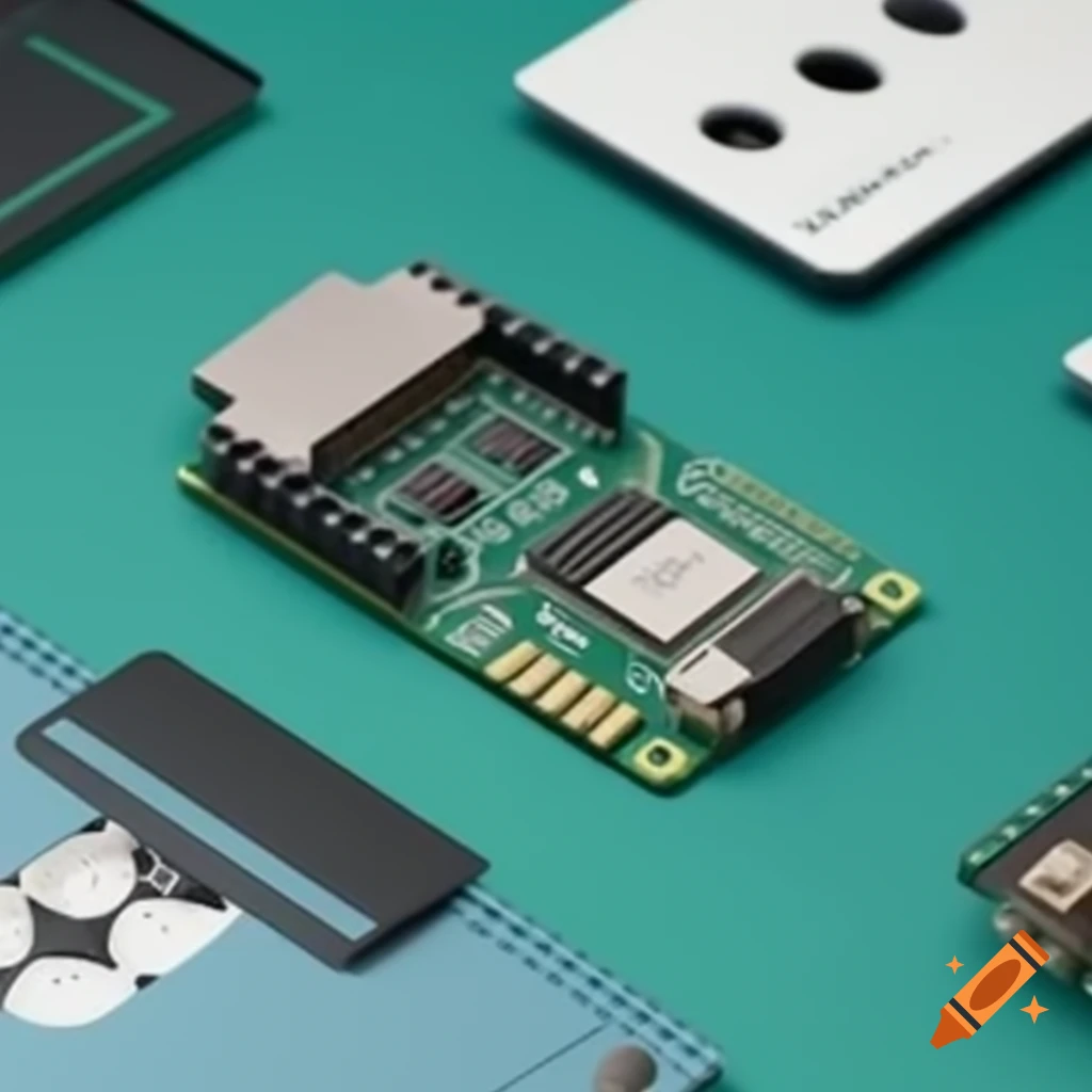 Raspberry pi with two different sized sd cards on craiyon