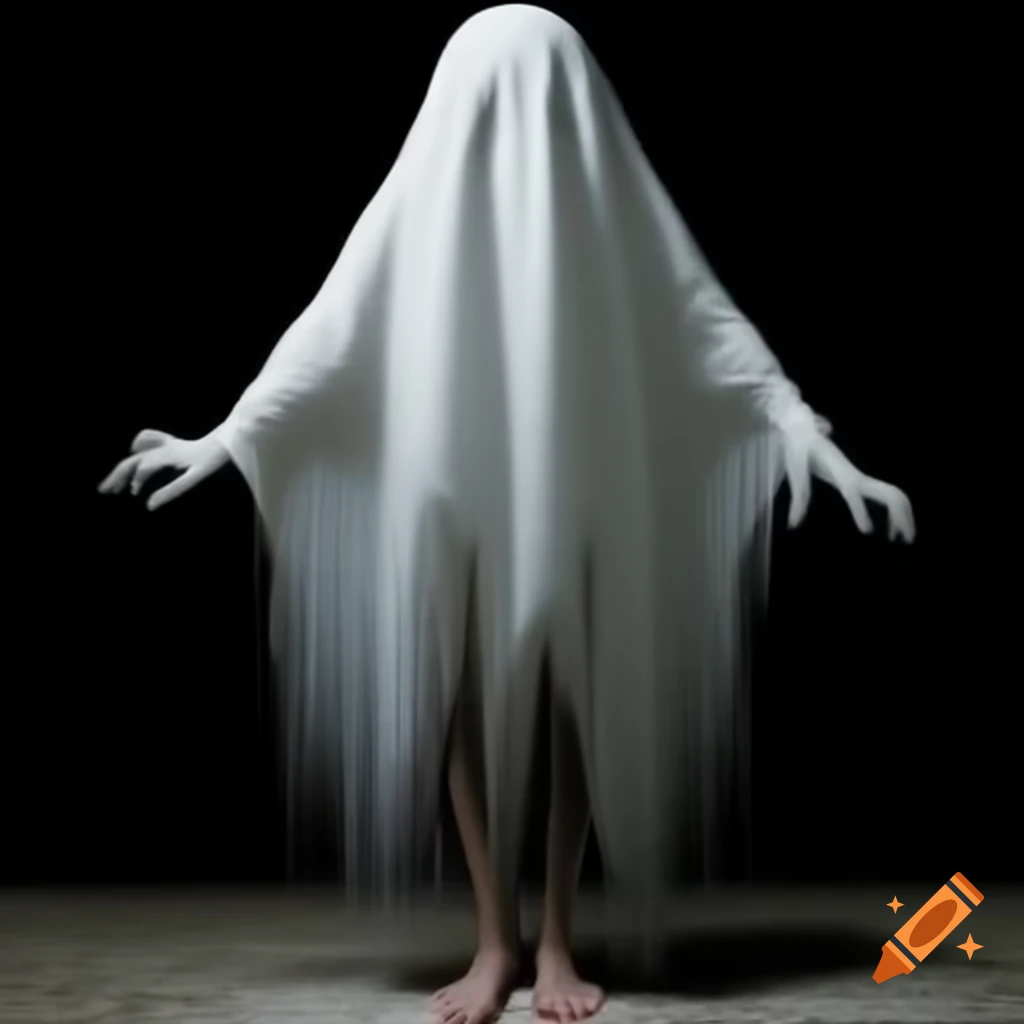 Woman in ghost costume showcasing creativity and style