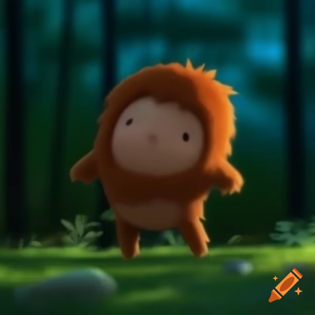 Character of the Little Chestnut against a forest background