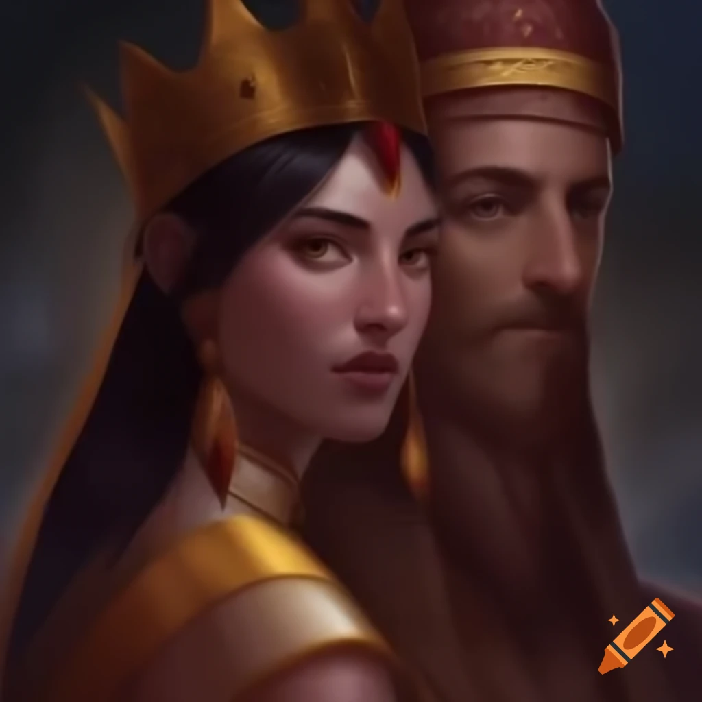 Kumaoni queen alongside Sumerian groom in traditional attire