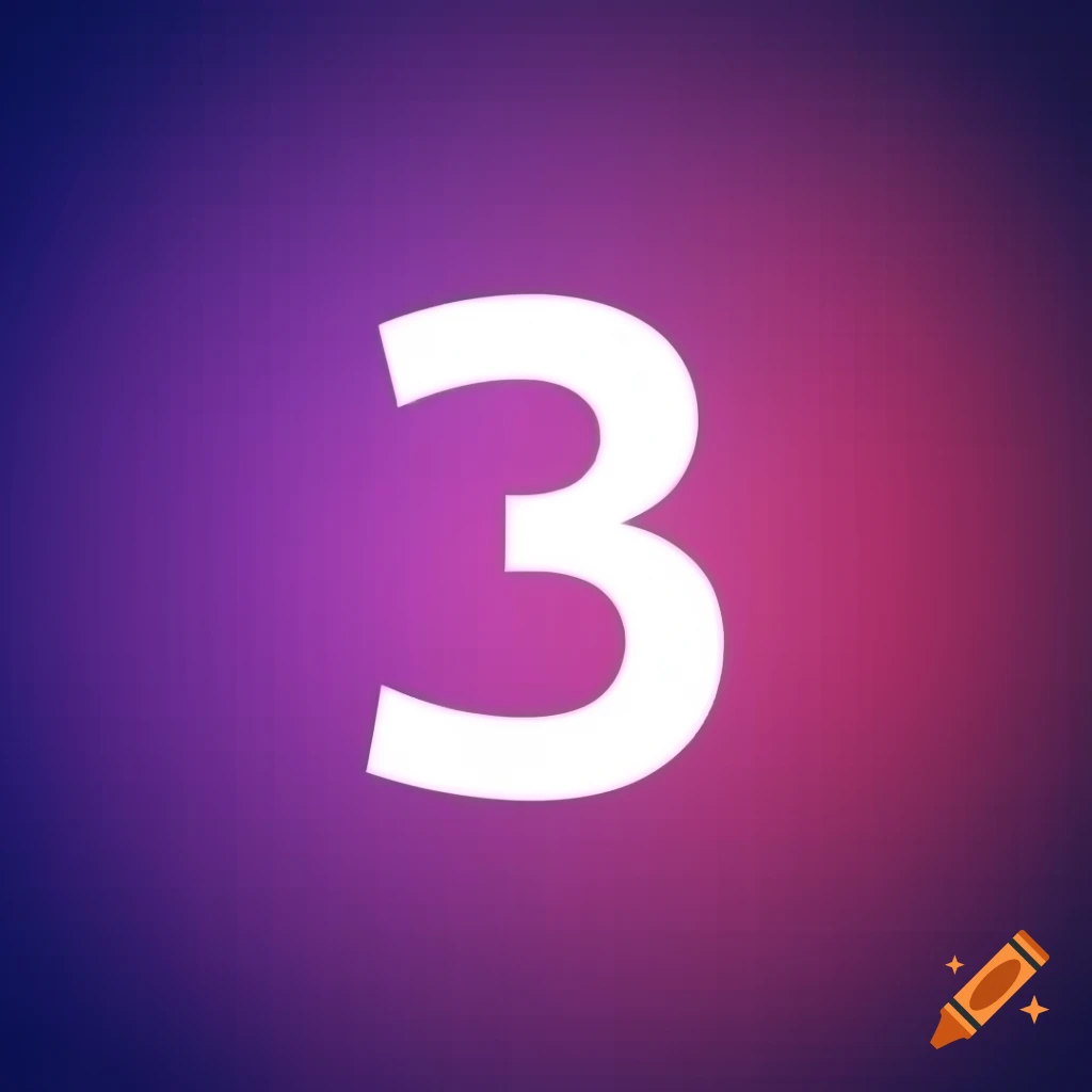 Numeric design on gradient background