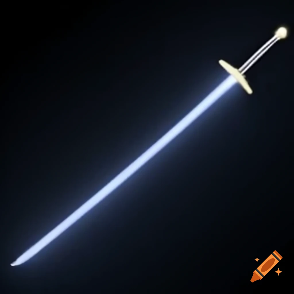Futuristic light sword with glowing effects