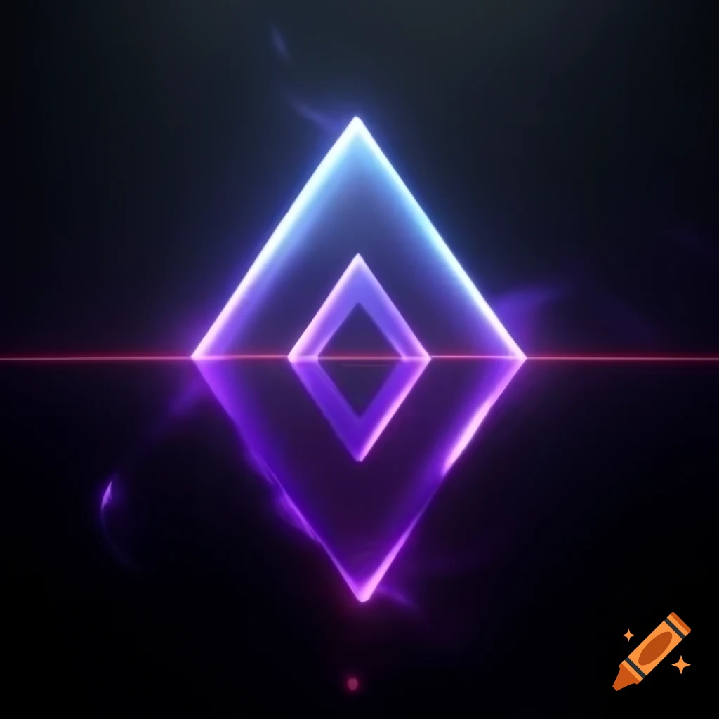 Glowing diamond-shaped runic symbol of destiny