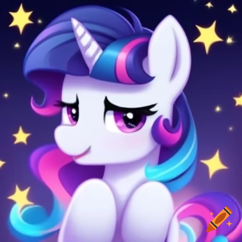 Cute pony with stars in mane