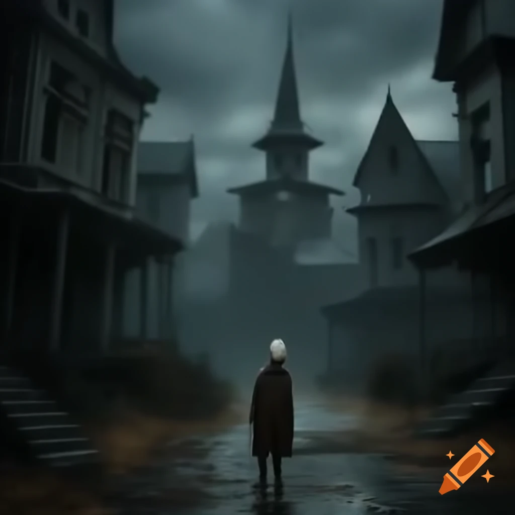 Creepy town inhabited by clowns
