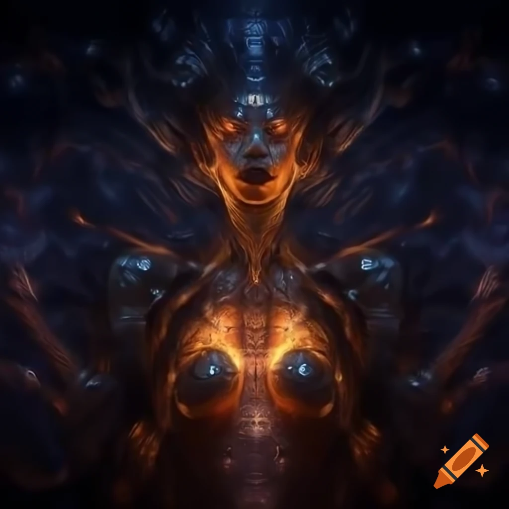 Philosophical dialogue between A.I. Virtual Goddesses exploring existential themes