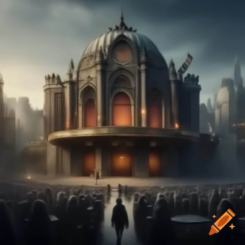 Steampunk opera house architecture