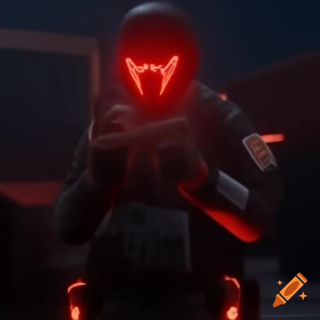 Glowing red champion emblem from Rainbow Six Siege, XIM