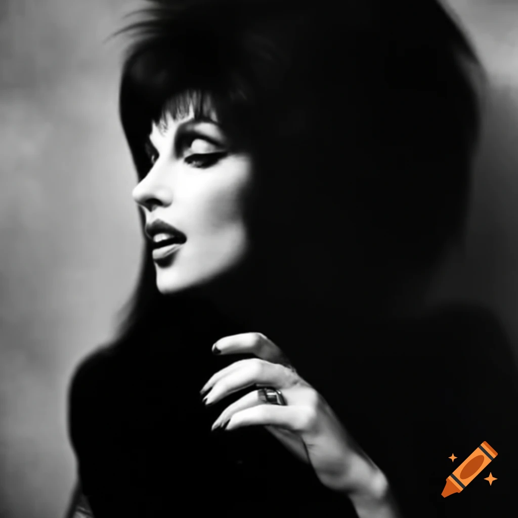 Fictional character blending Elvira and Marilyn Monroe styles