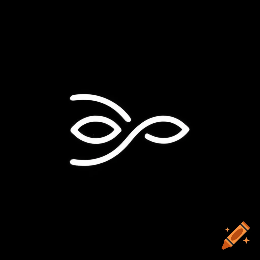 Vines symbol in white on a black background