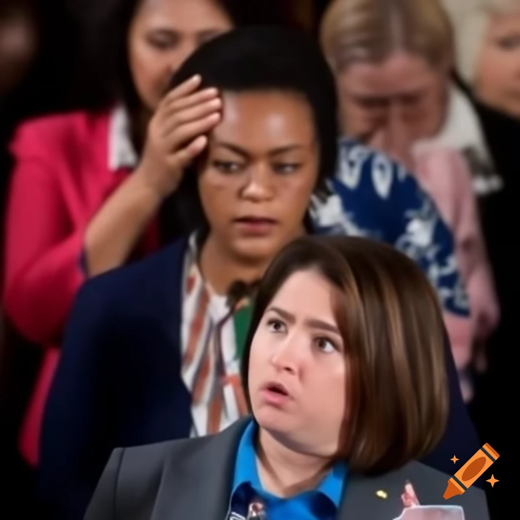 Worried young female political candidate