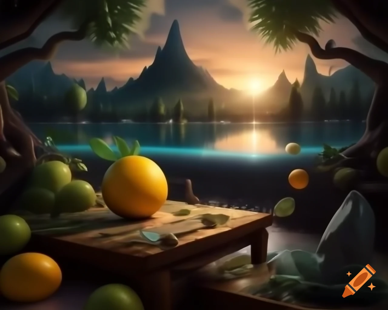 Surreal hyperrealistic world created with Unreal Engine 5 featuring nature and advanced technologies