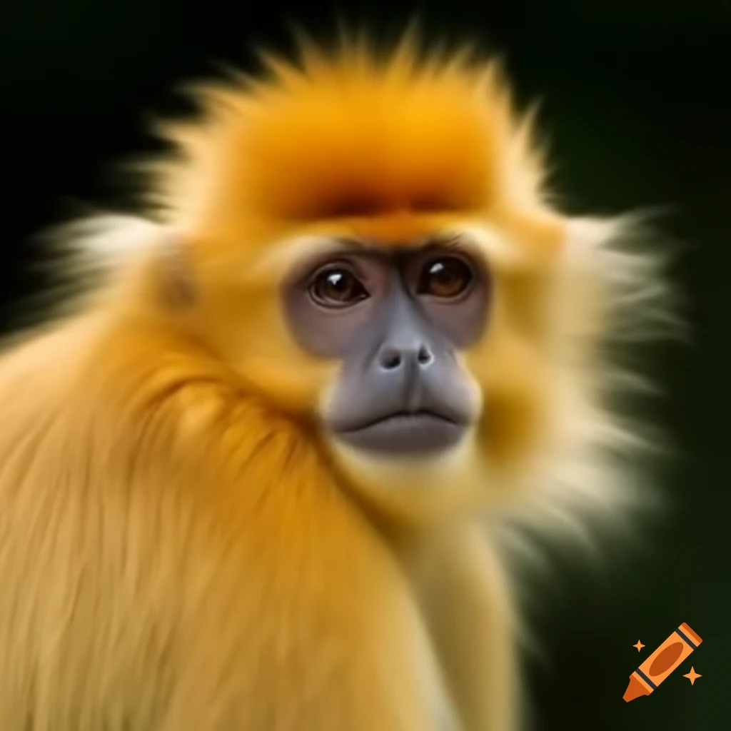 Golden monkey in a natural habitat