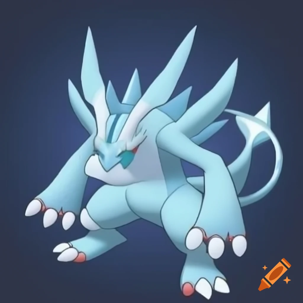 Pokémon character Frosteel Cryobladon and Glaciumet, ice and steel types