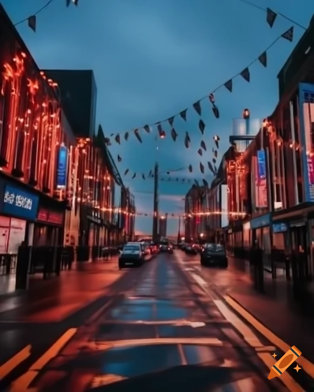 Dublin City depicted in GTA V graphic style