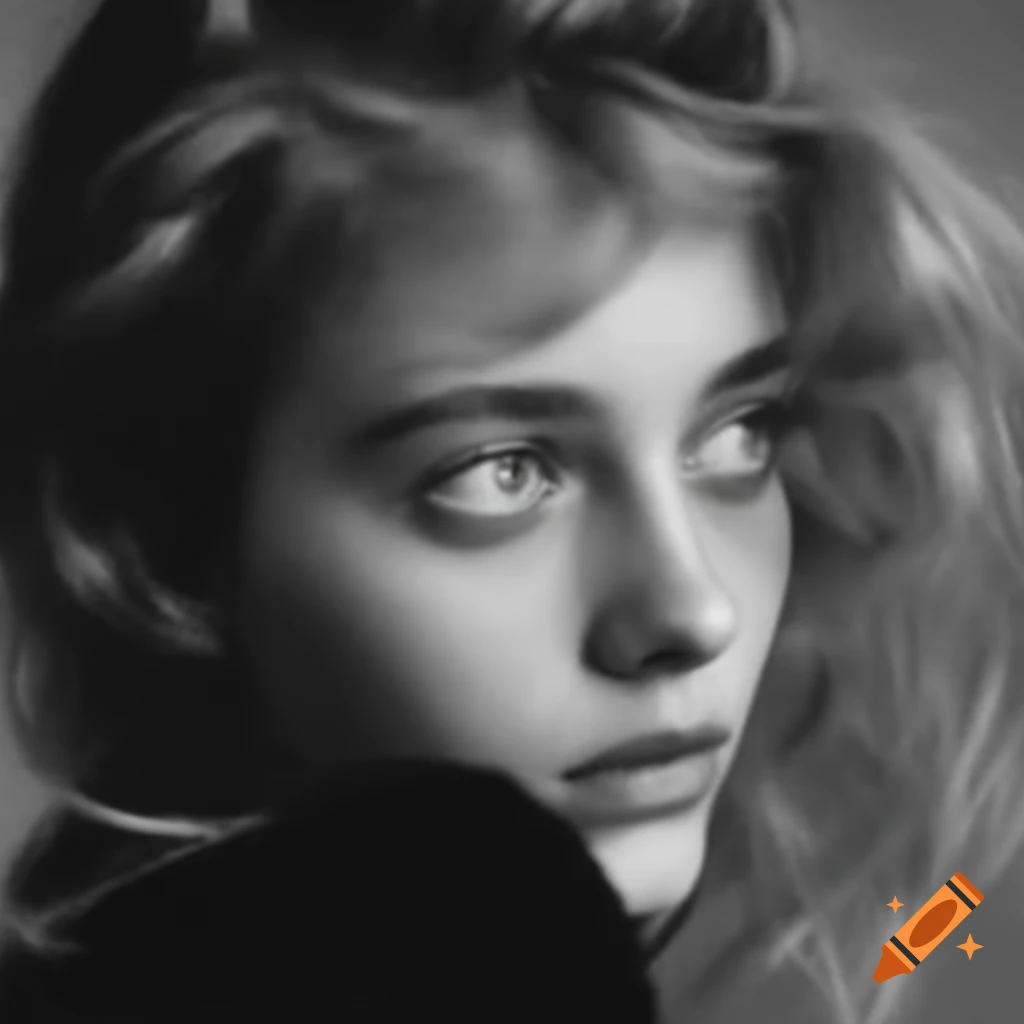 Portrait of a young woman with light blonde hair, glasses, and black clothing