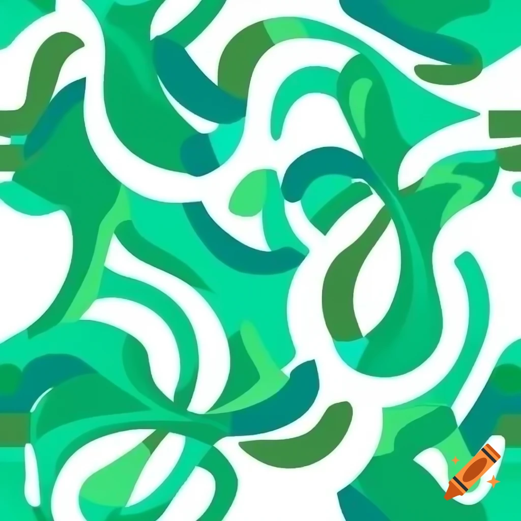 Green abstract seamless design inspiring wisdom and intelligence
