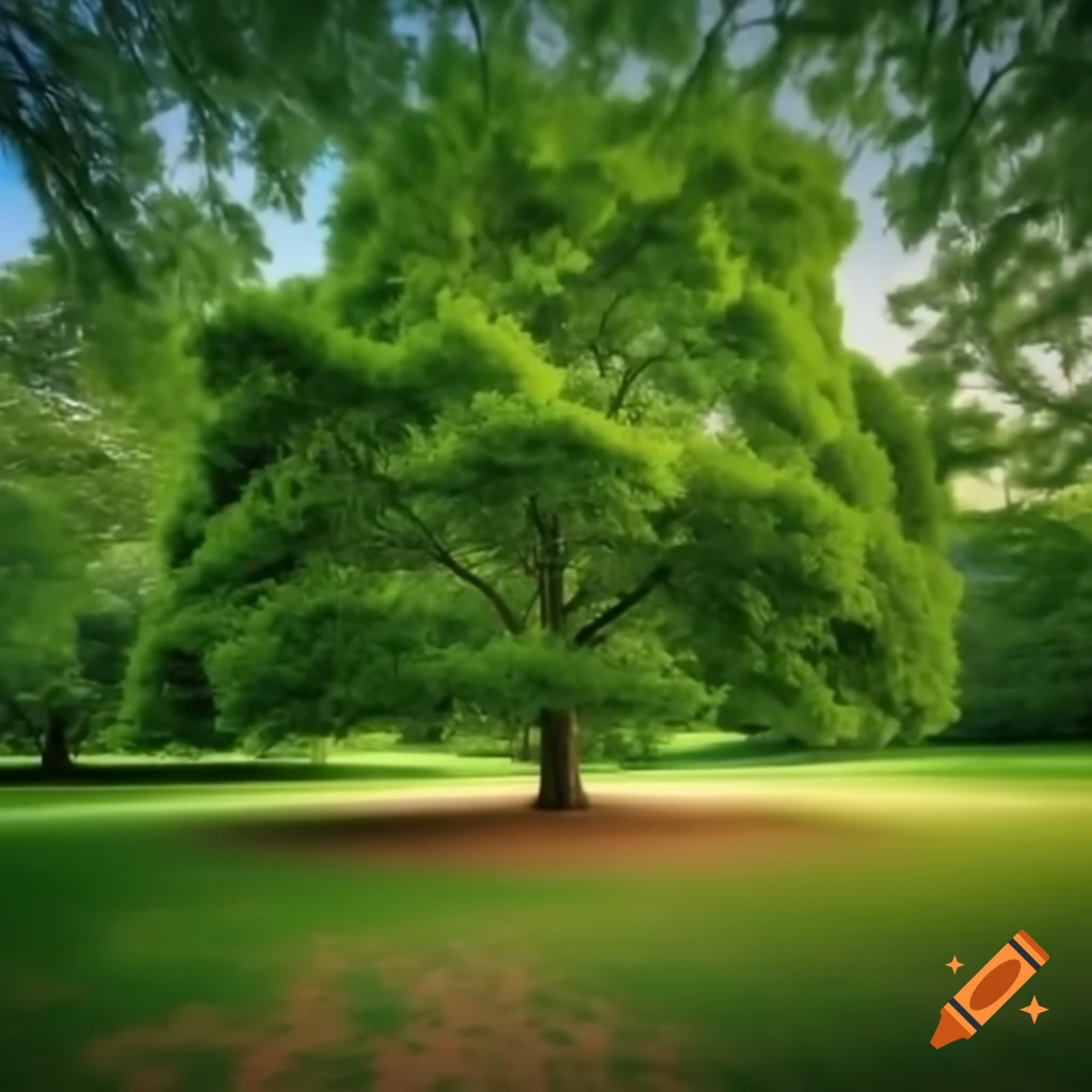 Tree in a park setting