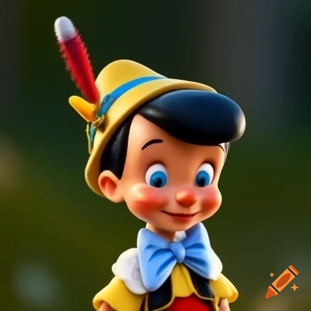 Pinocchio hat decorated with a feather