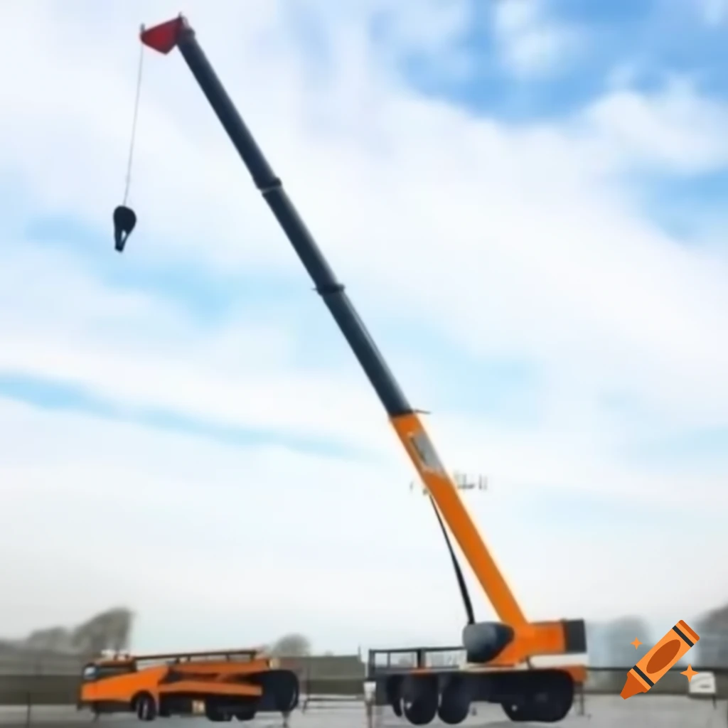 Telescopic crane used in construction