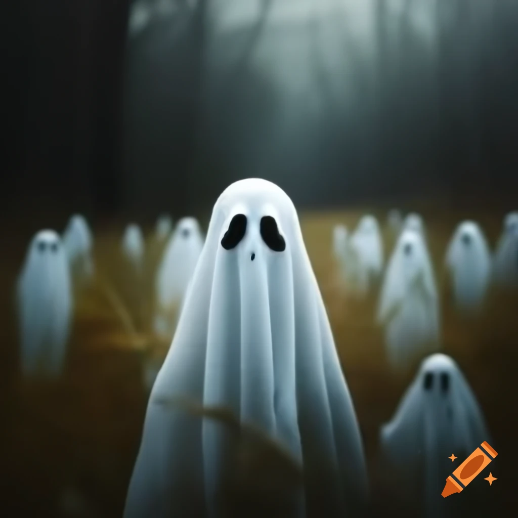 Ghosts making choices in a surreal setting