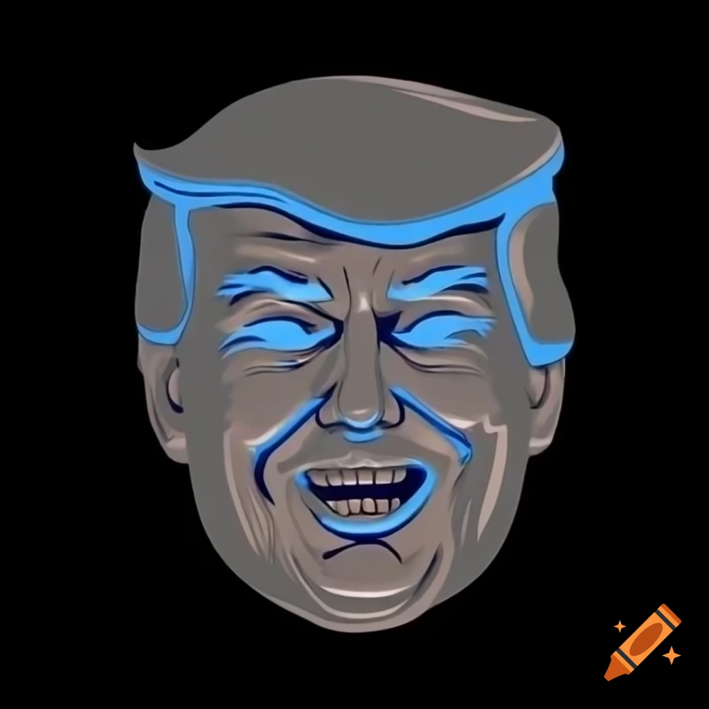 Hyper-realistic portrait of smiling man with blue eyes for logo