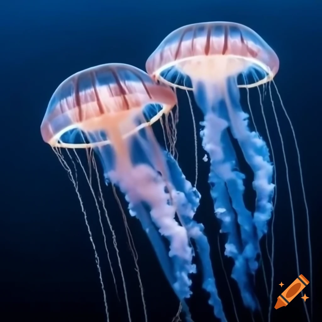 Artistic representation of jellyfish formed from smoke