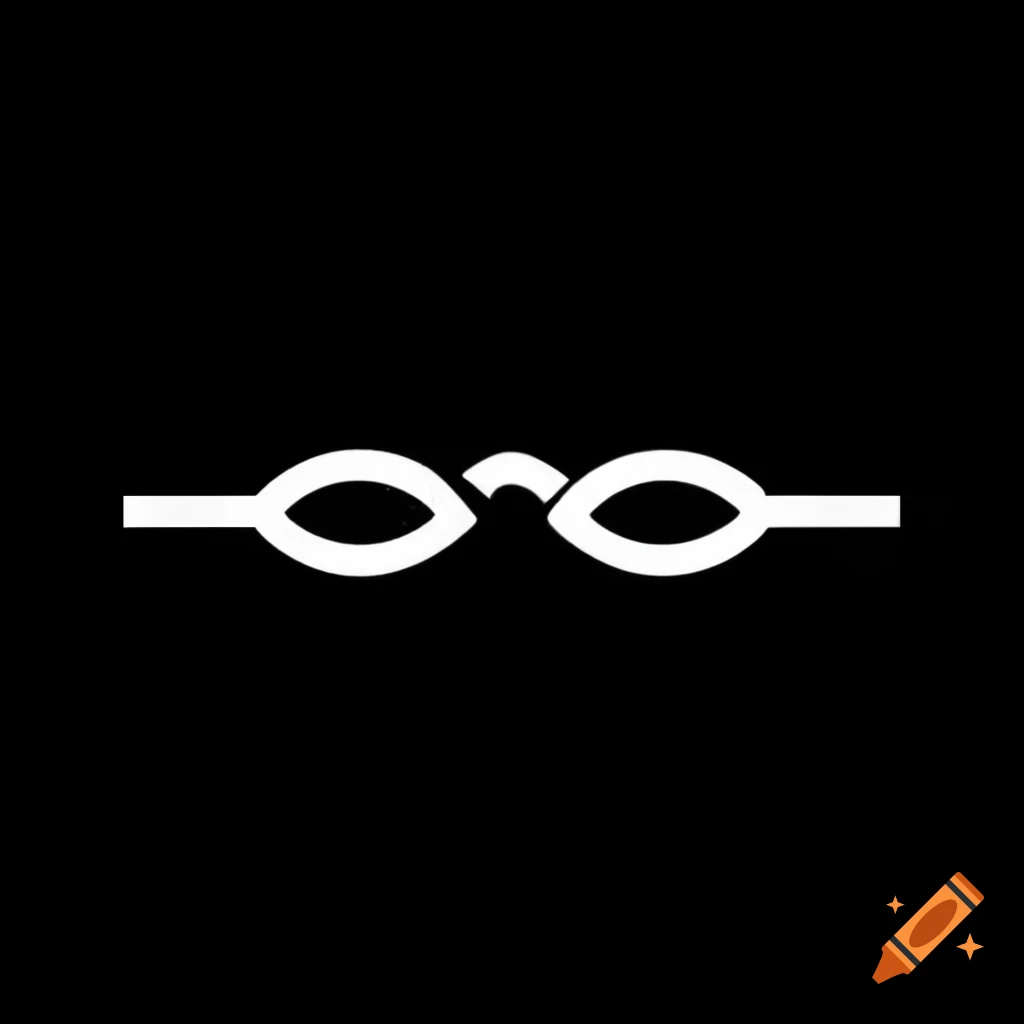 Vines symbol in white on a black background