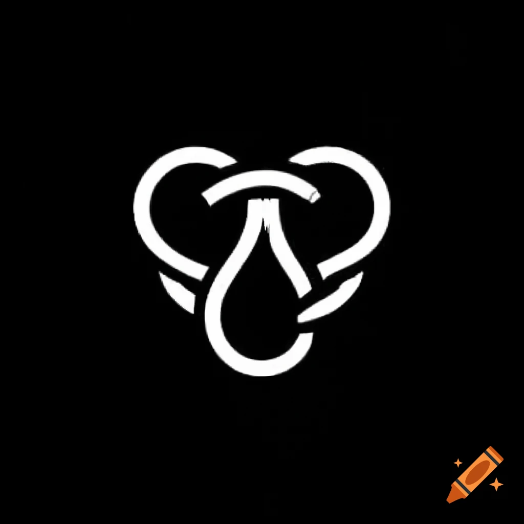 Vines symbol in white on a black background