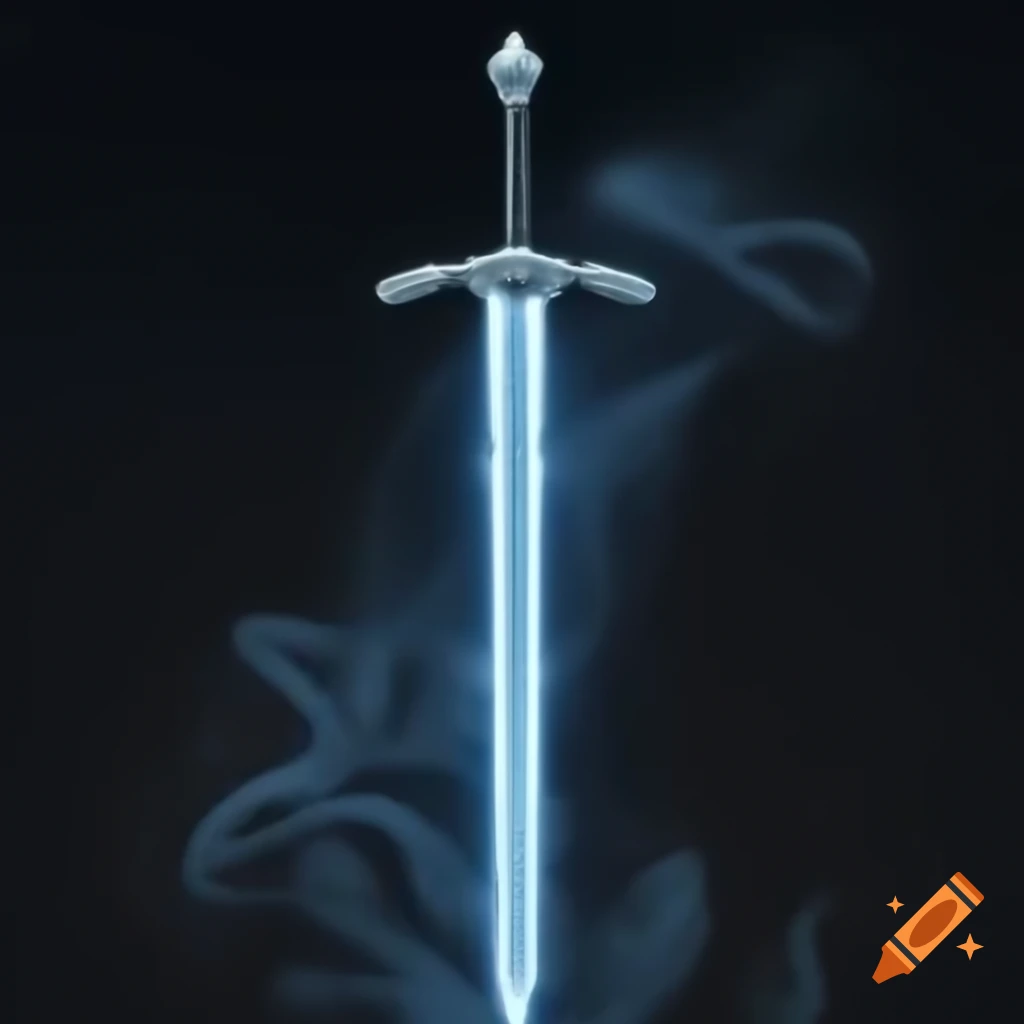 Futuristic light sword with glowing effects