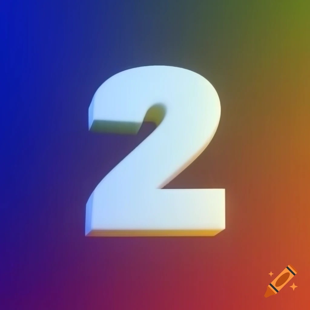 Numeric 1 displayed on gradient background