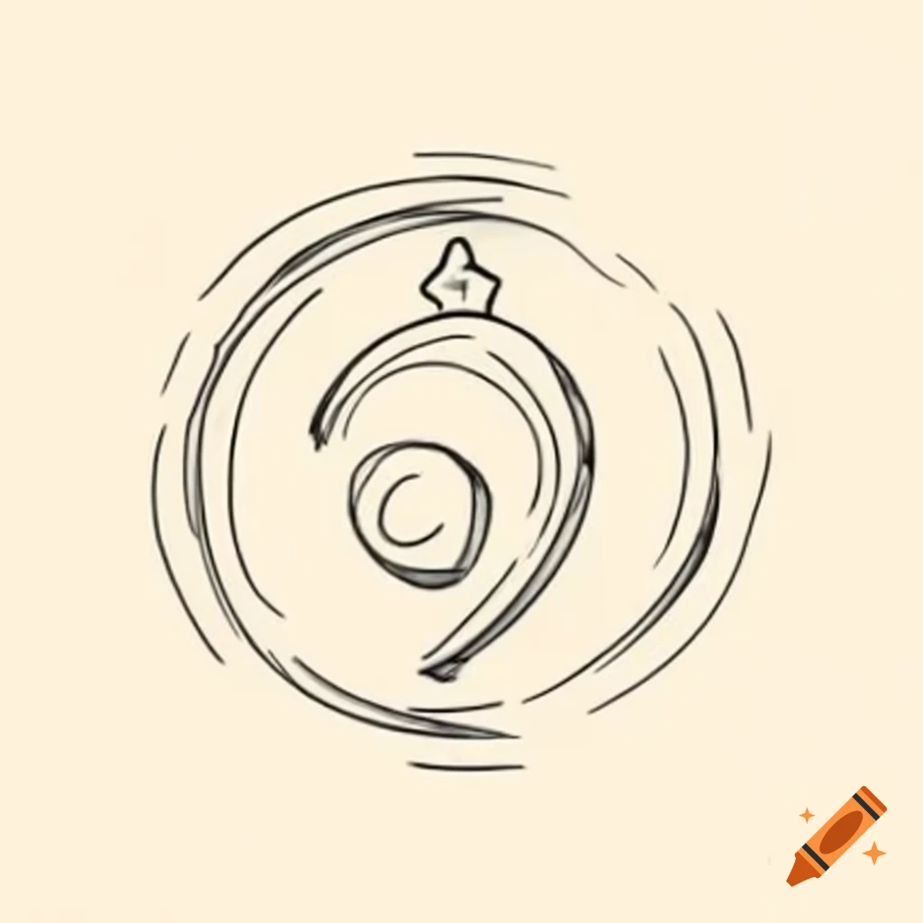 Sketch of a runic symbol representing Vishnu the Preserver