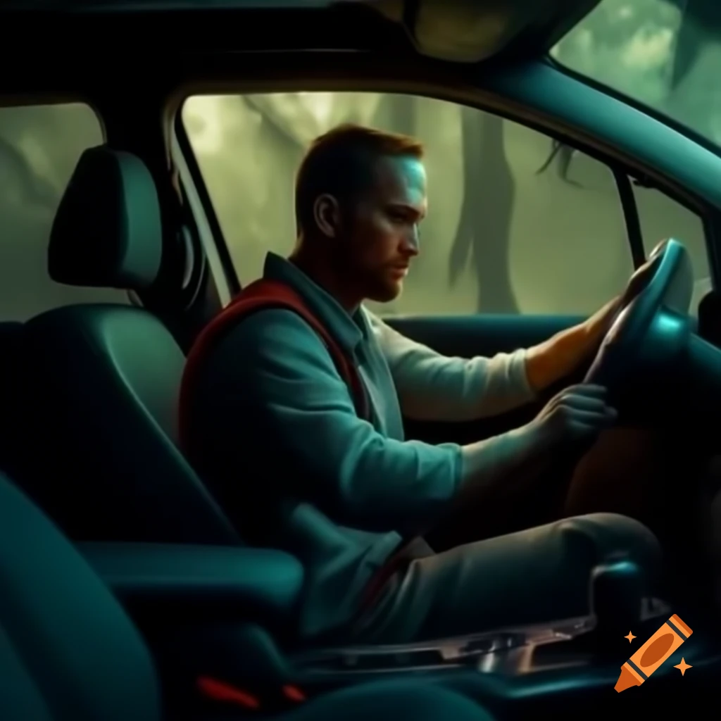 engineer-in-intense-car-driving-through-woods-at-night-with-olive