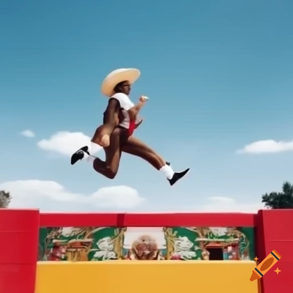 Mexican jumping border, an energetic and playful scene
