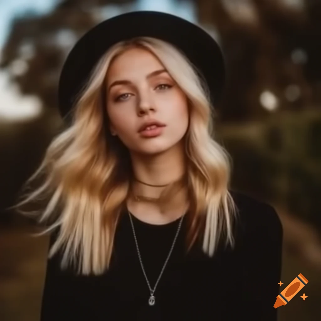 Beautiful young blonde woman in high definition