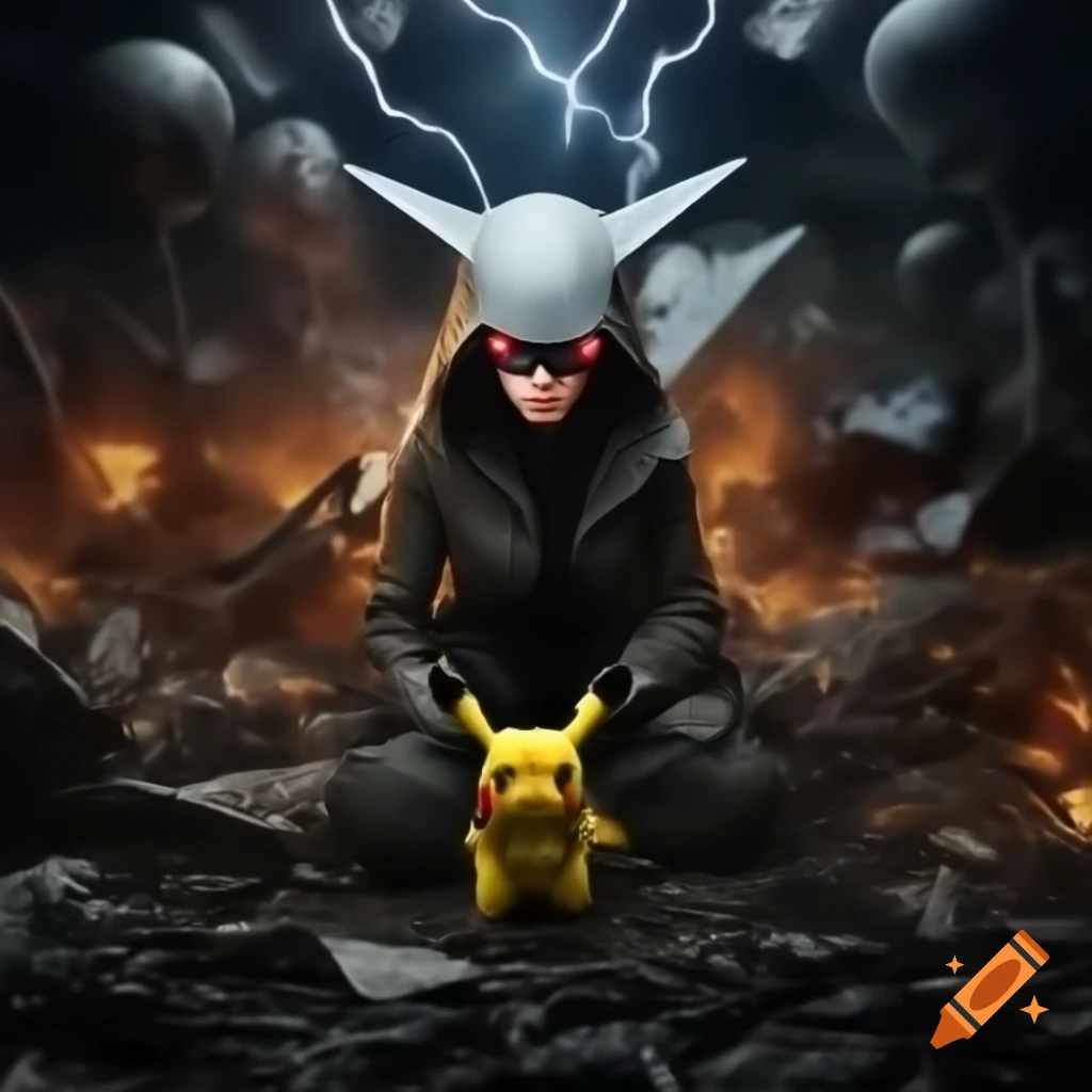 Pikachu battling alien drones with electrifying blasts in Dream World