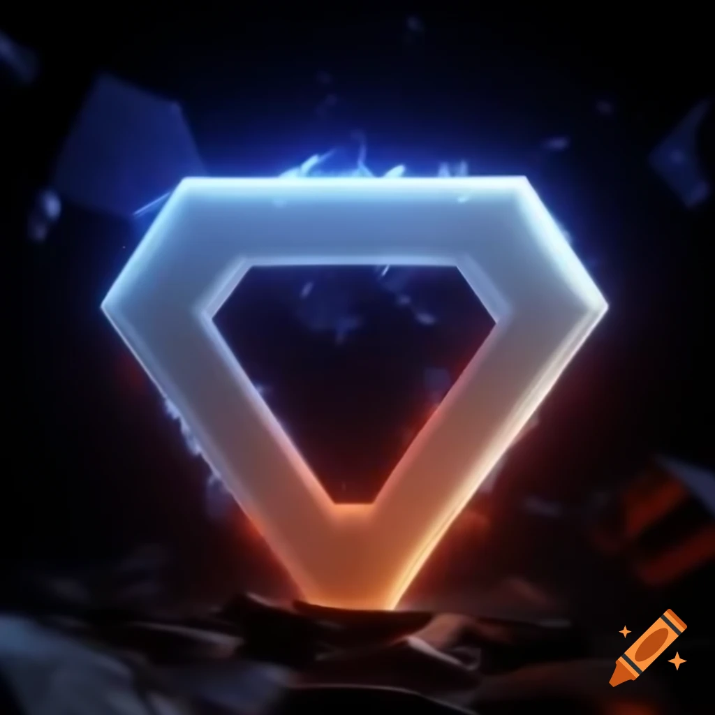 Glowing diamond-shaped runic symbol of destiny
