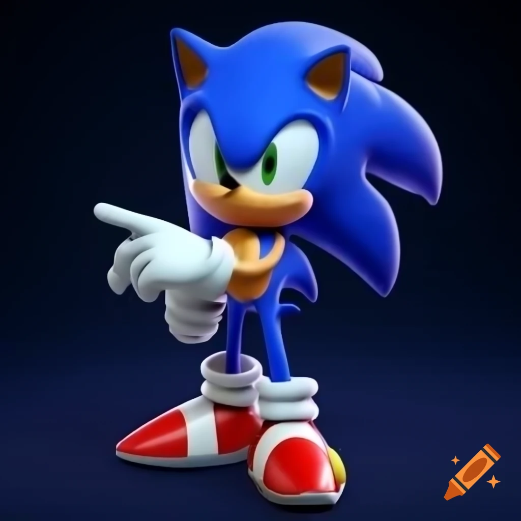 3D render of Sonic character