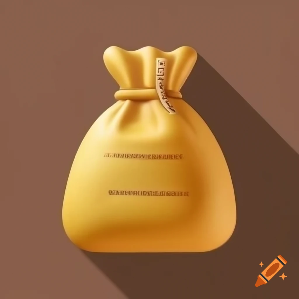 Sack icon in gold and leather colors
