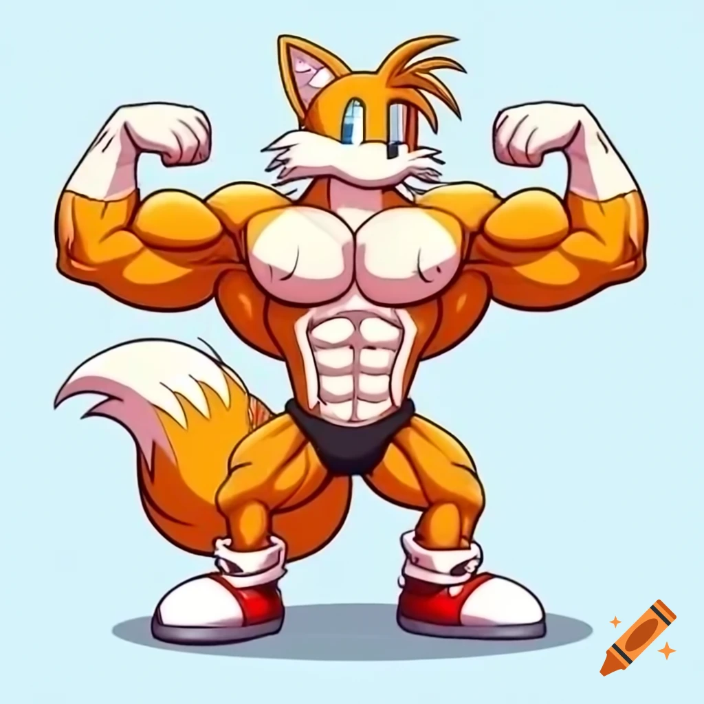 Digital art of super mario as a muscular bodybuilder on craiyon