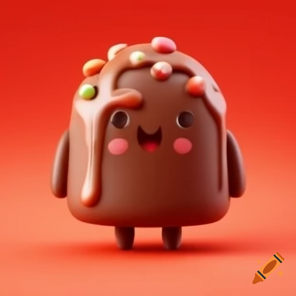 Cute cartoon chocolate candy design