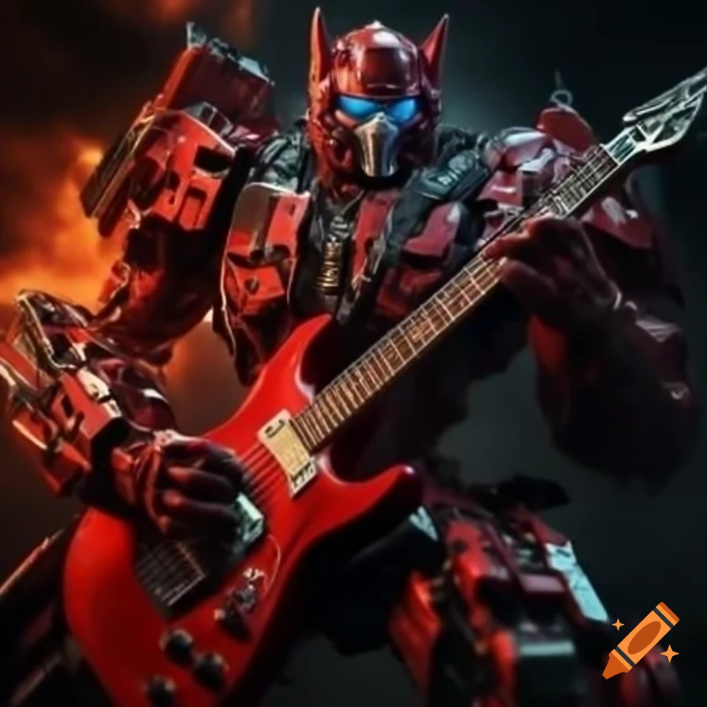 Red guitar transformer concept design
