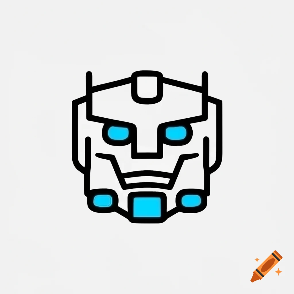 High detail robot hockey logo