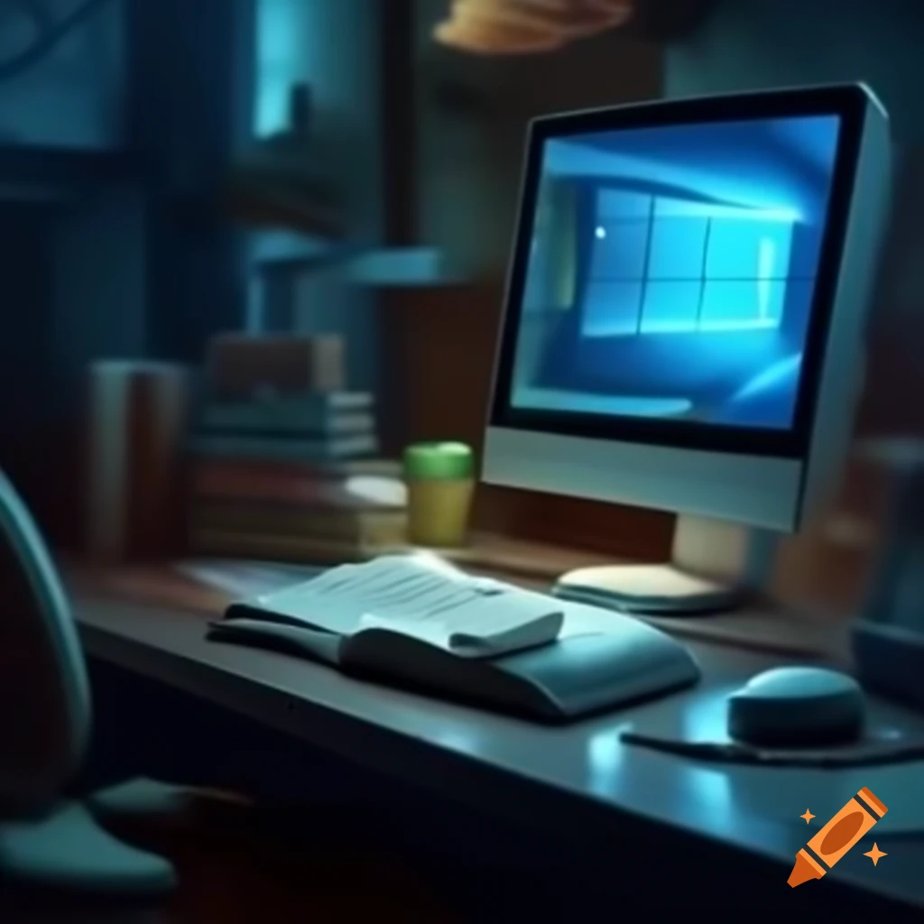 Book emerging from computer screen, symbolizing digital reading
