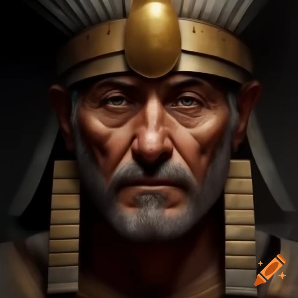 Ancient Mesopotamian king headshot