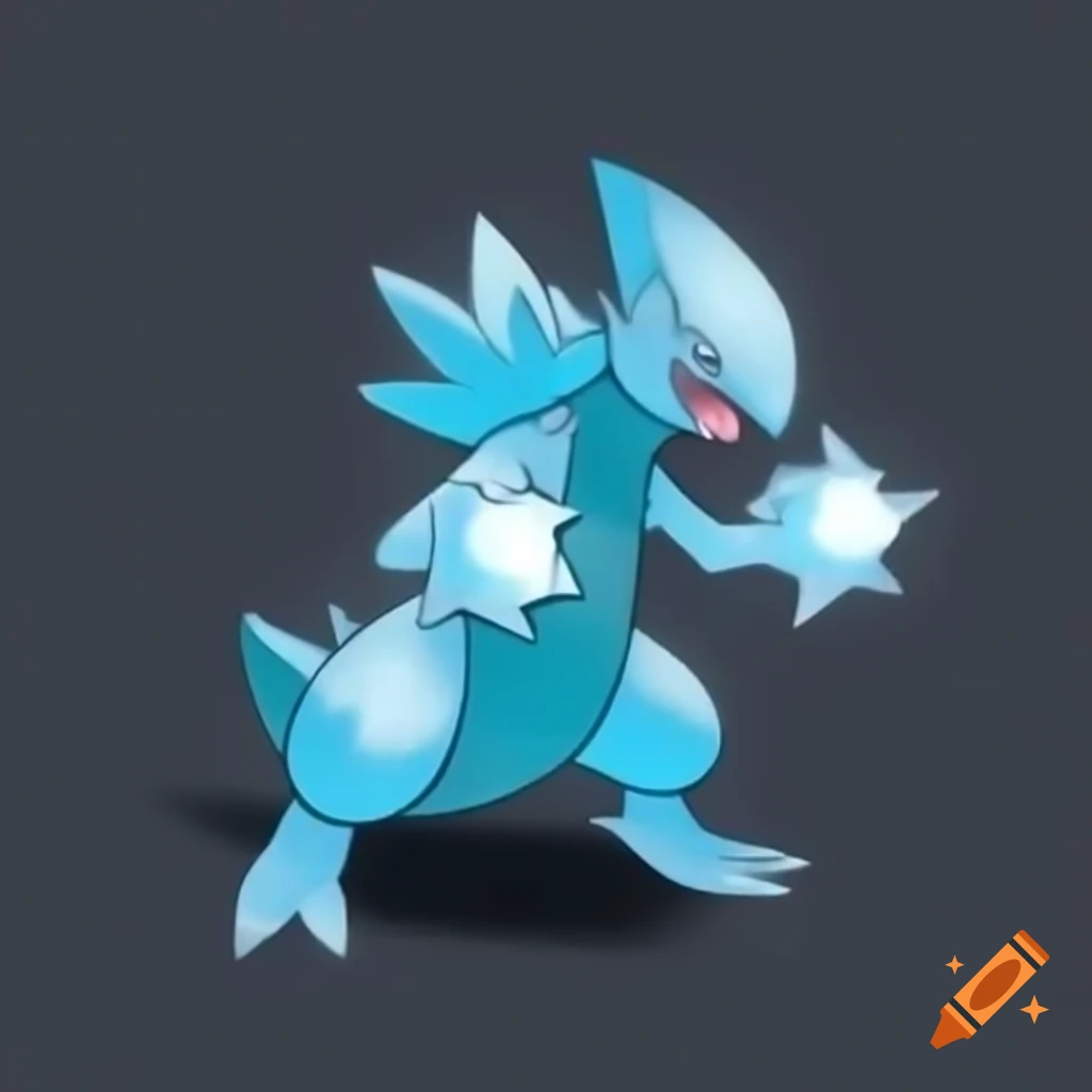 Pokémon character Frosteel Cryobladon and Glaciumet, ice and steel types