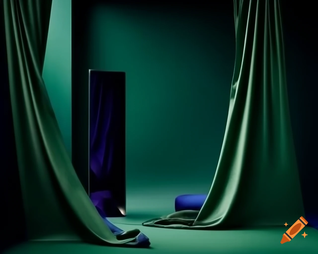 Sophisticated background for high fashion photoshoot in deep colors